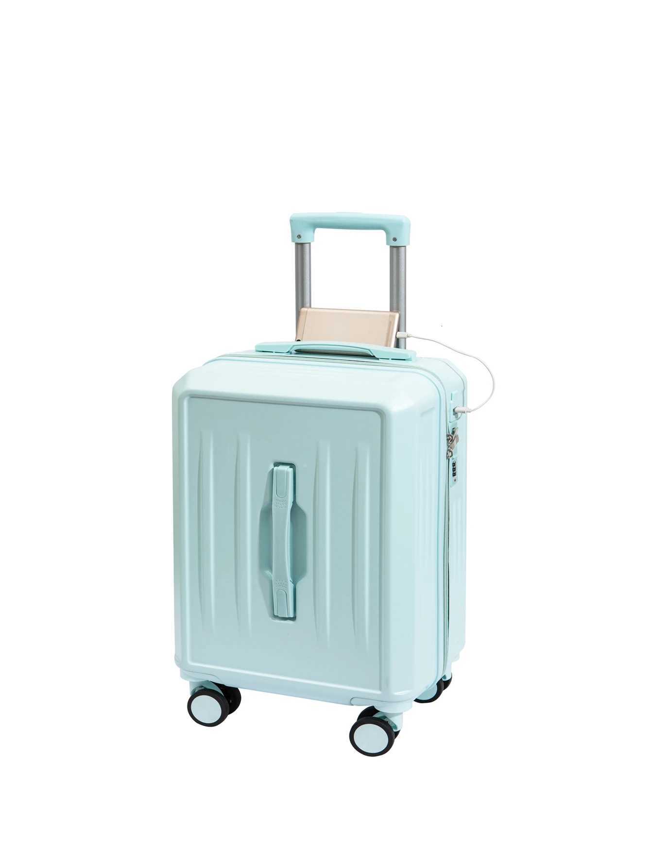 The bright face thickens the sportsstyle rod box suitcase solid wearresisting large capacity male and female zipper password bW251024