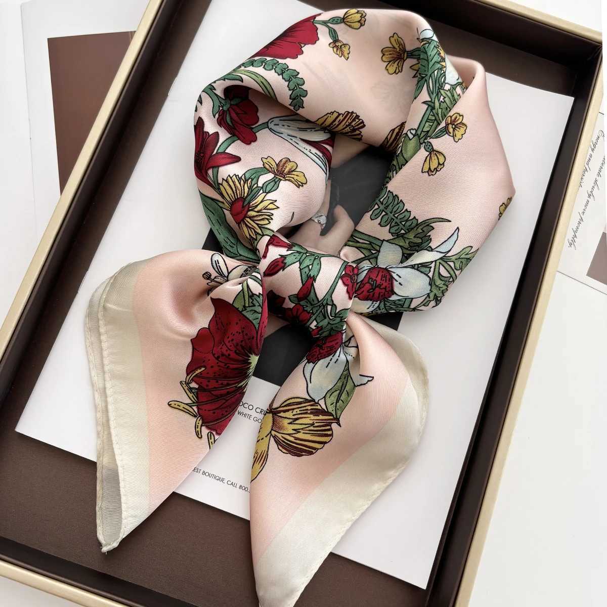 1PC Luxury Square Scarf For Women 7070cm Beach Scarf Fashion Lady Hair Head Bandana Wraps Female Neckerchief Hijab Shawl C251024