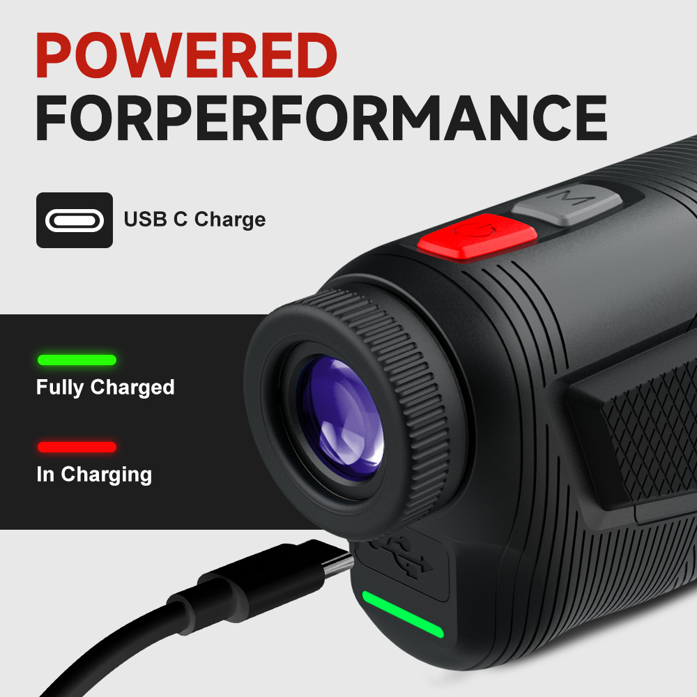 REVASRI 1300 Yards Golf Rangefinder with Slope, 6X Magnification, Flag Locking Vibration, USB-C Rechargeable Laser Range Finder with Magnet