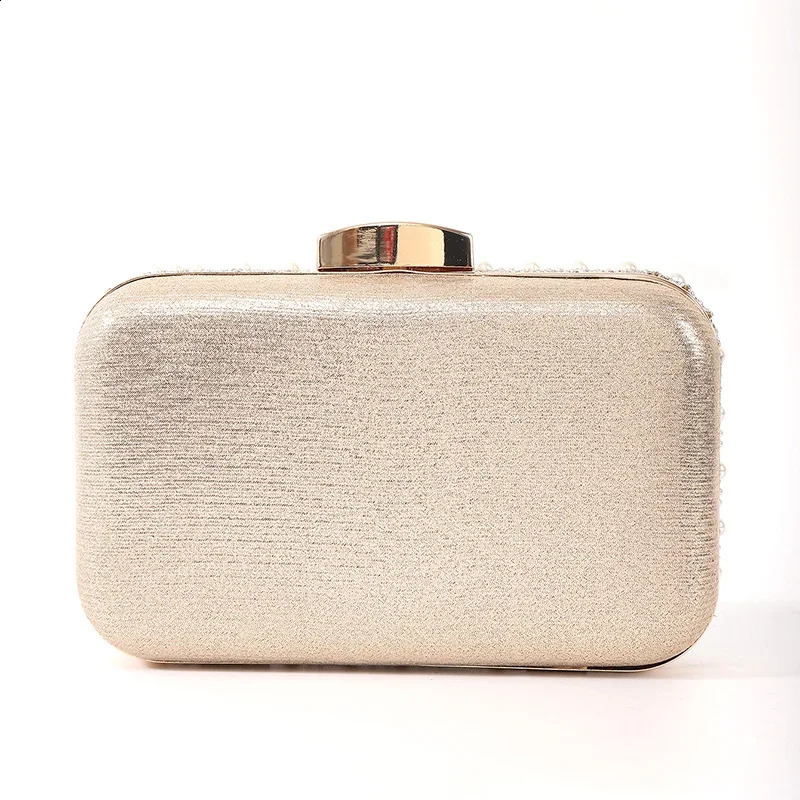 Ladies Pearl Elegant Evening Bag Fashionable Stylish Beading Wedding Dinner Party Banquet Dress Clutch Bag with Long Chain 251023