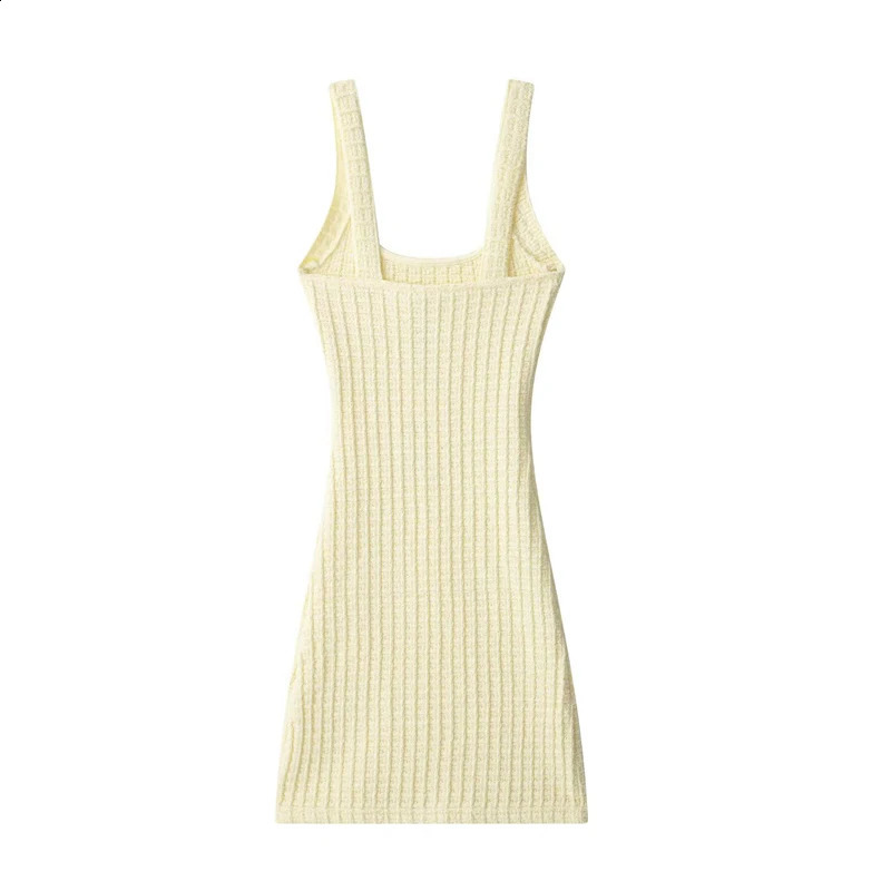 MUJER 2025 Knitted Short Dresses for Women Bodycon Mini Dress Woman Backless Beach Dress Women Sleeveless Womens Summer Dress 251023