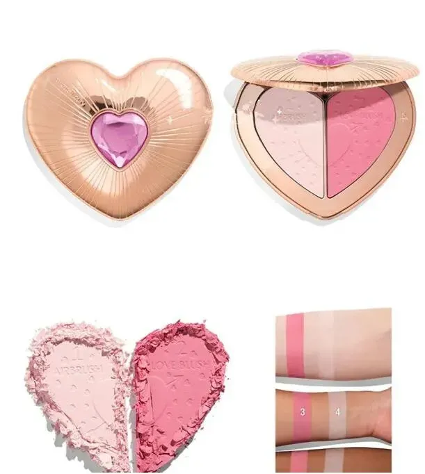 2026 New soulmate palette in 1 Airbrush Love blush 2 colors PINK PEACH Flawless Blusher 13g Health Beauty Face Cheek Cosmetics Blushes High Quality