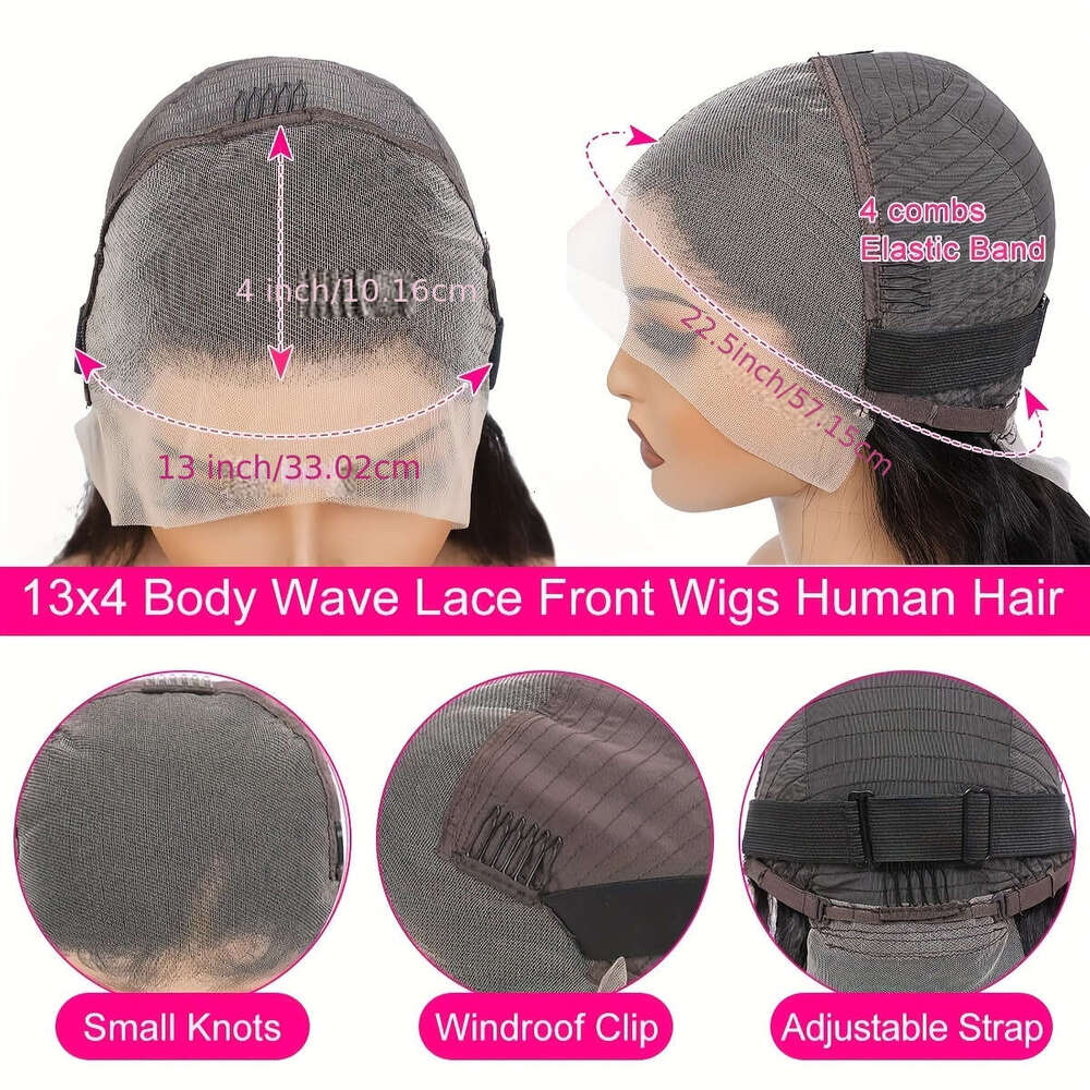 TIMOPOL Pre Plucked 200 Density HD Wigs For Women Glueless Human Hair 13x4 Lace Front Wig