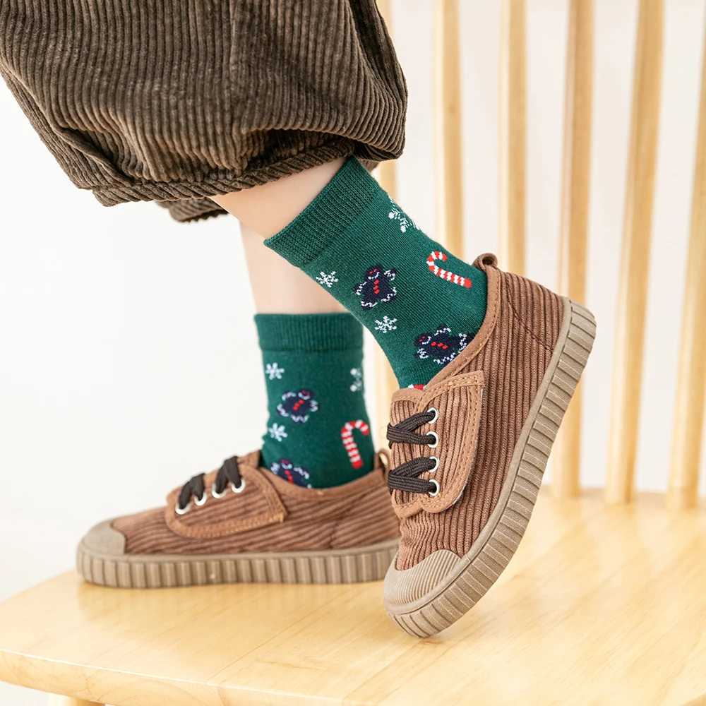 5Pairslot Kids Socks Autumn Winter Socks Children Cotton Christmas Socks For Students Girls Boys Cartoon Cute Warm Socks J251024