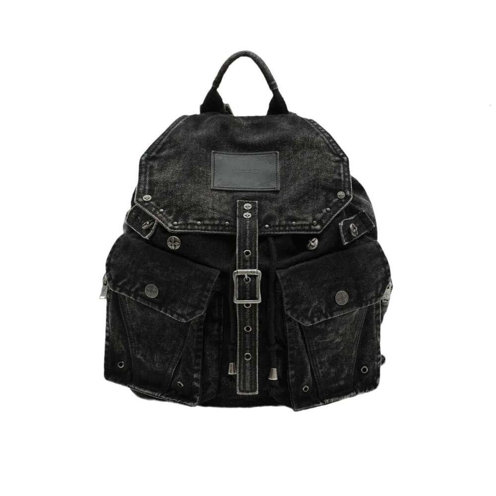 SM Mustang Denim Backpack Large Capacity Washed Bag New Model High Quality
