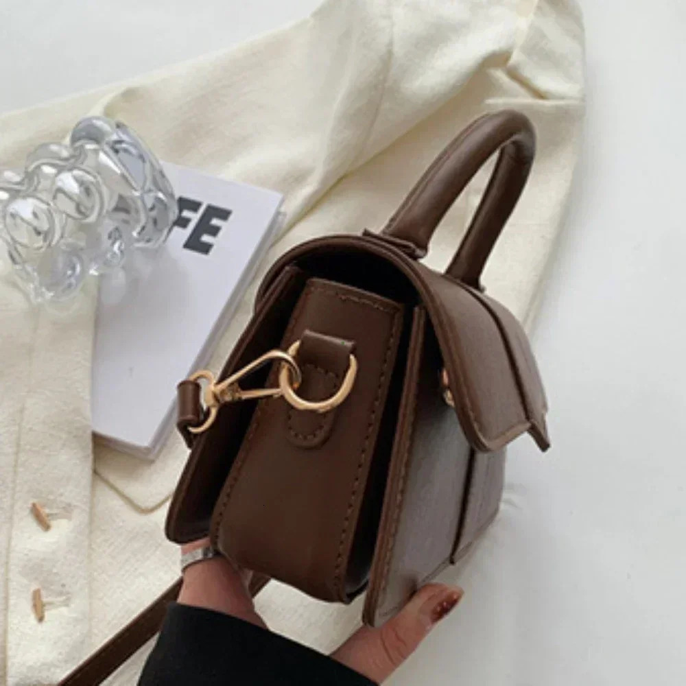 Pu Leather Shoulder Bag for Women Handbag Fashion Crossbody Bags Vintage Underarm Bag Square Satchel 2025 251023