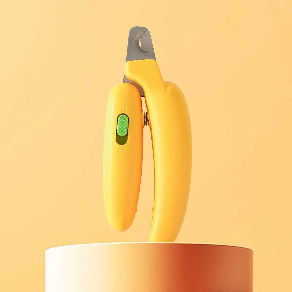 Banana Shape Pet Nail Clipper Safe Nail Trimmer for Cats Dogs Rabbits Small Pets Prevent Bleeding Professional Grooming Tool Z20251024