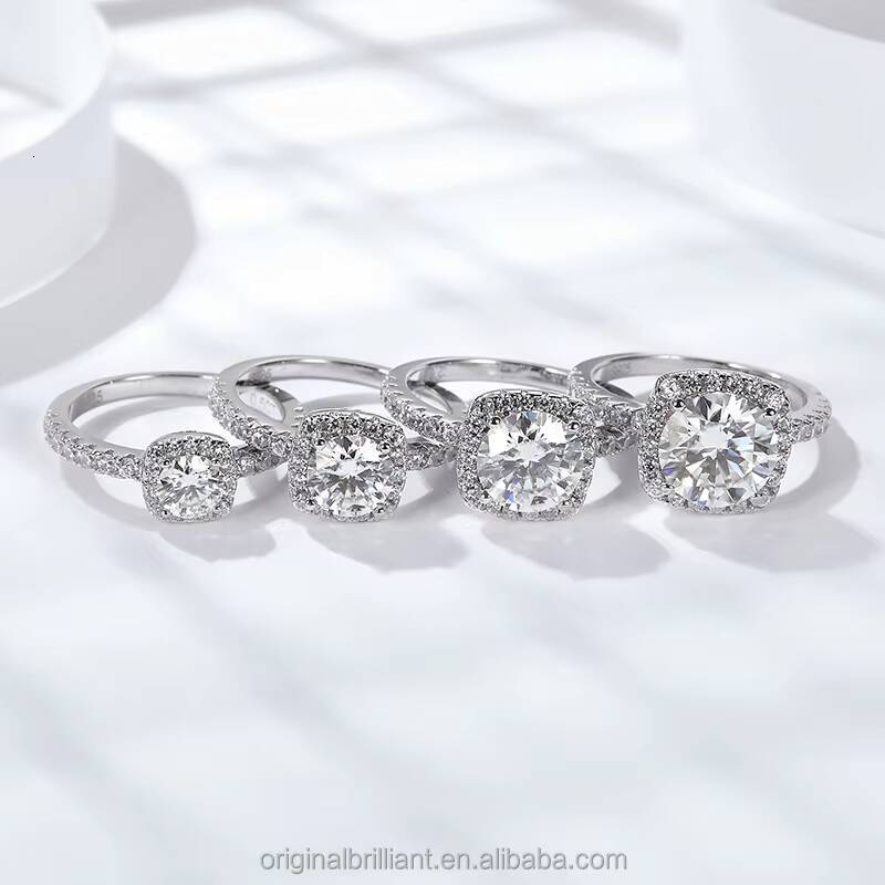 Starsgem Women Jewelry 05CT 10CT 20CT 30CT D VVS Moissanite S925 Sterling Silver Engagement Ring