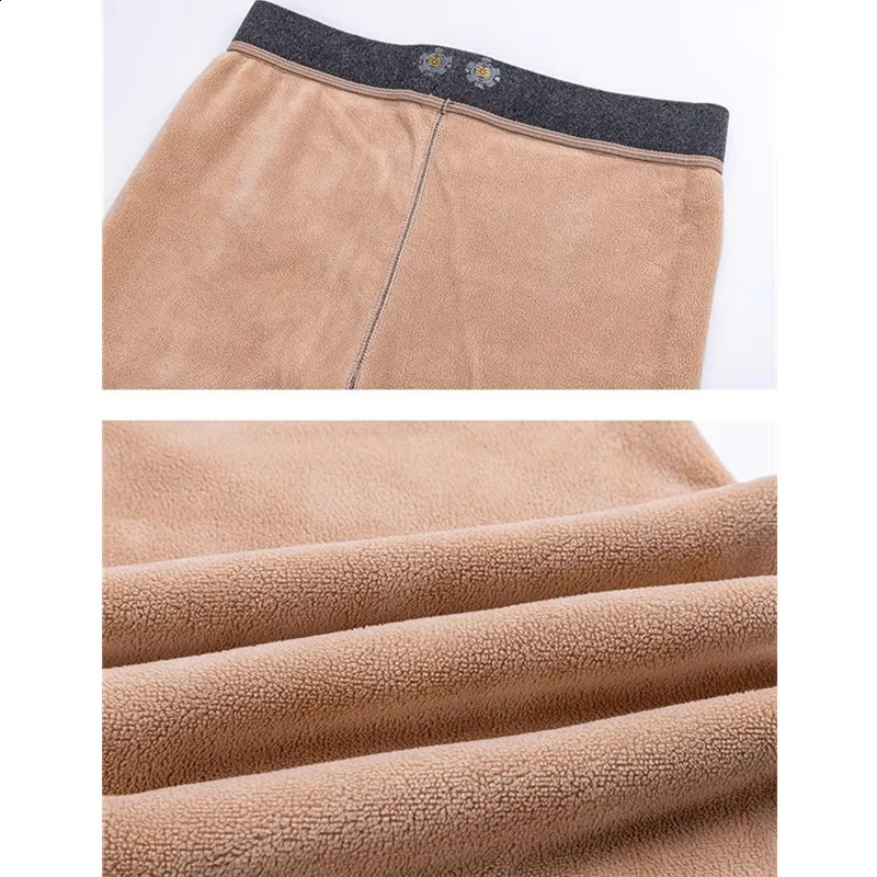 Gray Mens Padded Warm Pants Winter Thermal Underwear Bottoms Blue Khaki Black Available Asian Size XL6XL 251018