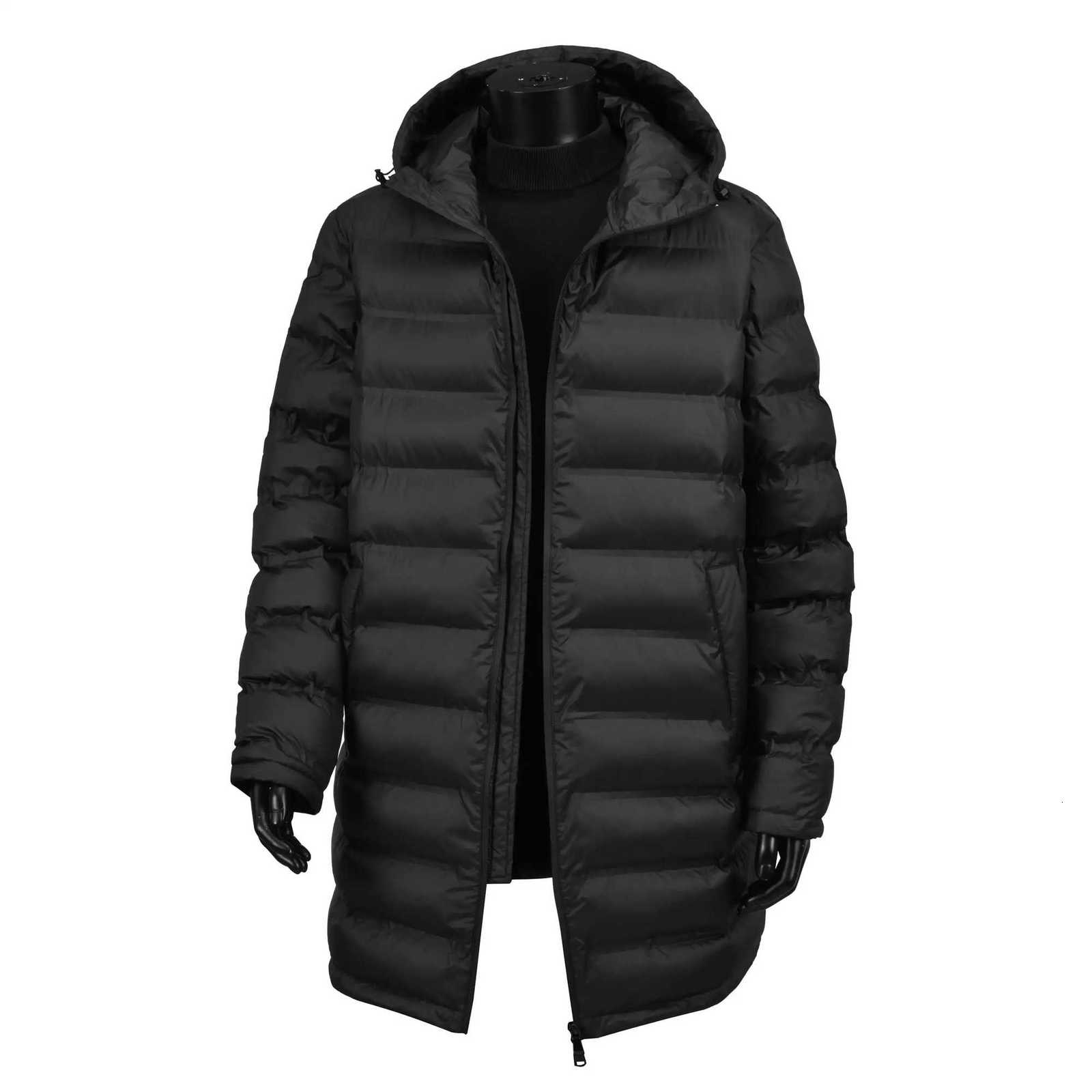 CottonPadded Overcoat Mens Down Cotton Hooded Thick Warm Parka Puffer Coat Long Parkas Outdoor Leisure Windproof Down Parka Z251024
