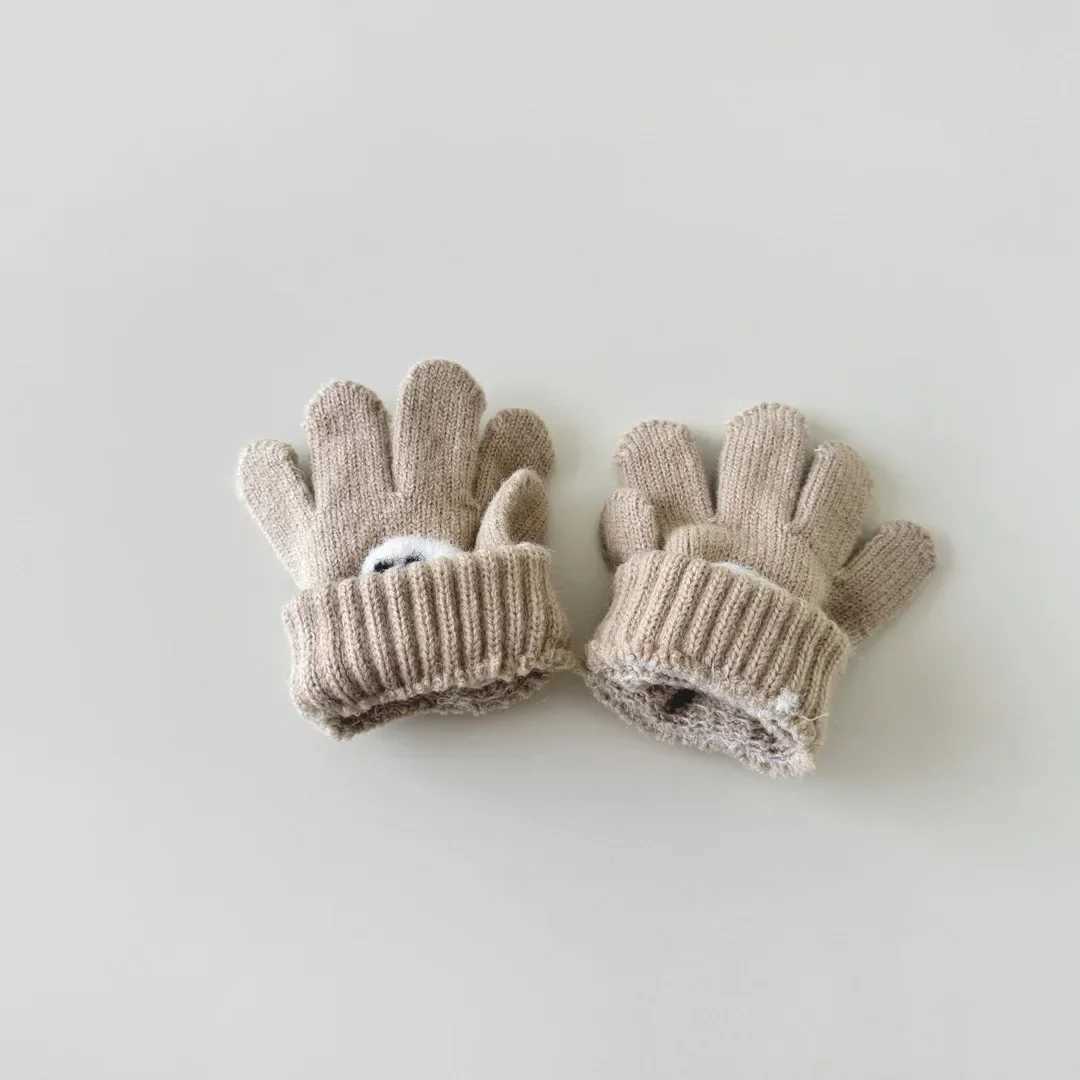 Cartoon Childrens Gloves 36 Years Autumn and Winter Fashion Girls Boys Knitted Warm Fivefinger Gloves Cute Rabbit Y251024