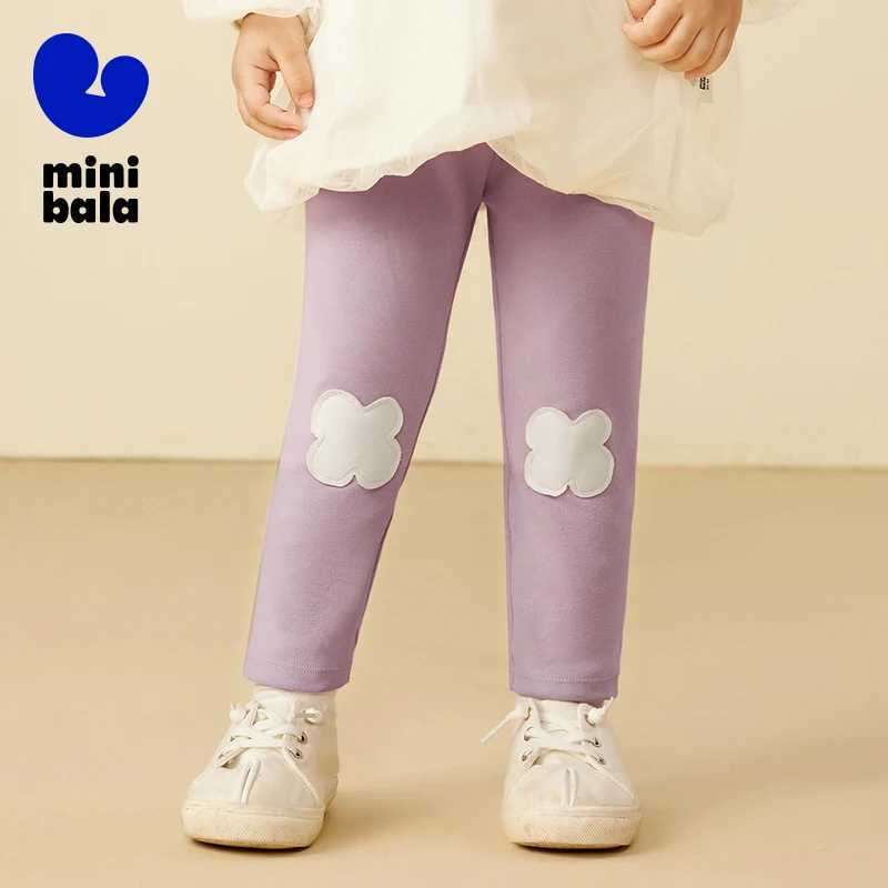 Mini Bala Girls Pants Winter New High Stretch Baby FleeceLined Thickened LeggingsT251024