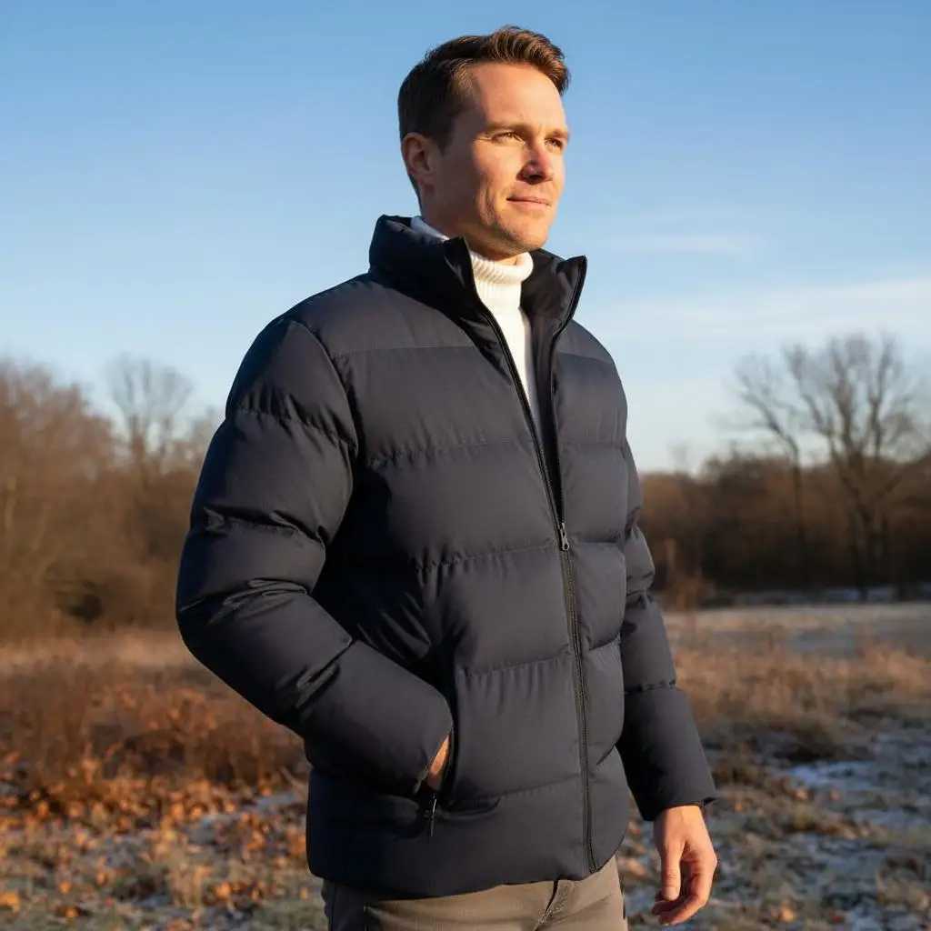 Winter Mens Warm Down Jackets Fashion Men Thermal Parkas Coats Classic Men Stand Collar Windbreaker Warm Padded Jacket Clothing Z251024
