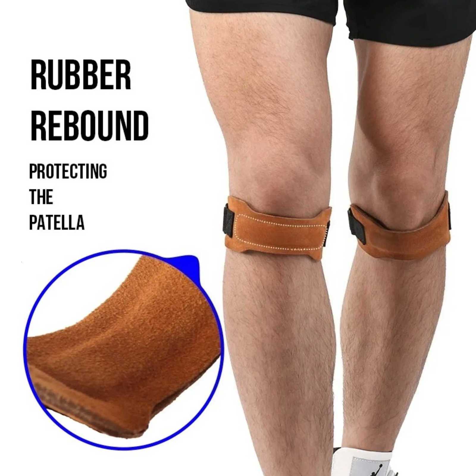 Pressurized Cowhide Patella Belt Sports Knee Pads Running Shock Absorption Antimeniscus Knee Pads Fitness RidingW251024