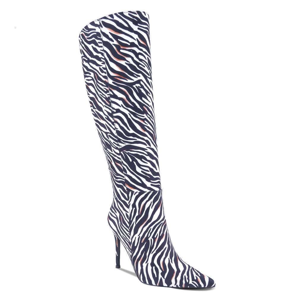 Sexy Side-Zip Stiletto Knee Boots For Women - 2025 Pointed Toe Party Shoes, Nightclub & Evening Event Heels