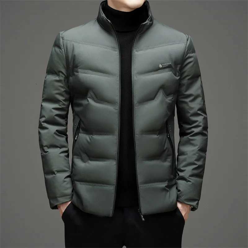 Lightweight 80 White Duck Down Coat for Men Stand Collar Winter Down Jacket Men Korea Slim Fit Puffer Jacket outerwear JK011 Z251024