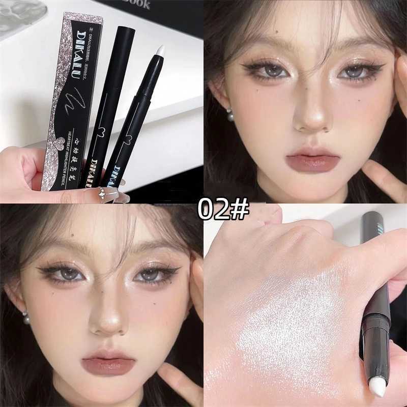 Shiny Pearl Eye Shadow Pen White Matte Glitter Eyeliner Pencil Waterproof Long Lasting Brighten Eyes Lying Silkworm Stick MakeupL251024