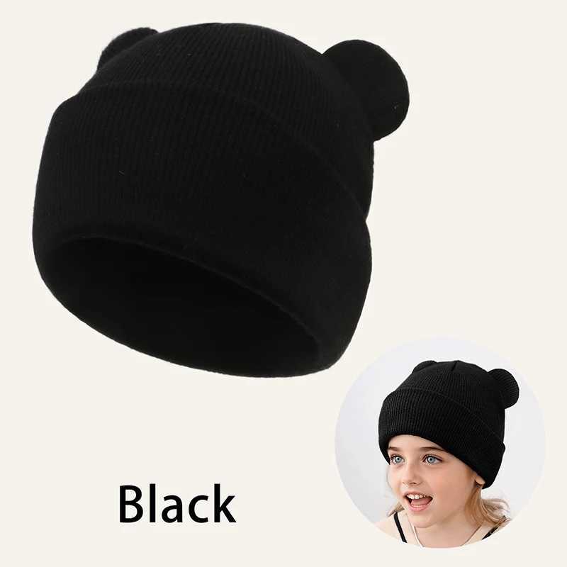 Marie CatNewborn Autumn Winter Baby Warm Knitted Hats with Pom Kids Knit Beanie Hat Children Hat for Boys Girls AccessoriesL251024