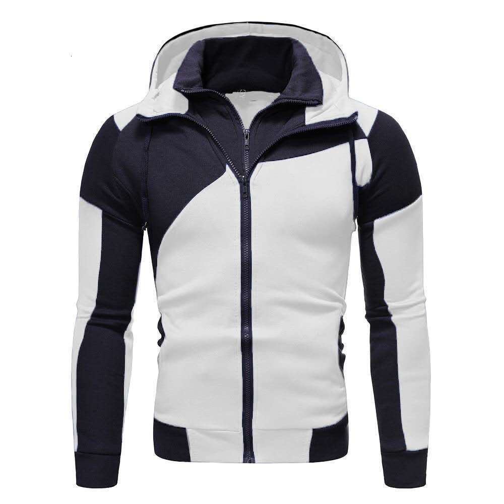2025 Autumn Winter New Amazon Designer Hoodie Jacket Tracksuit Men Polo Veste Coat Men's Unique Color Block Patchwork Jacket Double-layer Zipper 