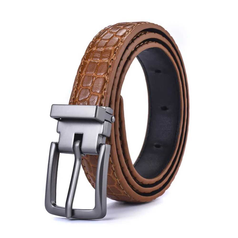 Unisex belt casual versatile simple black thin waist belt Korean style retro pin buckle jeans belt student W251024