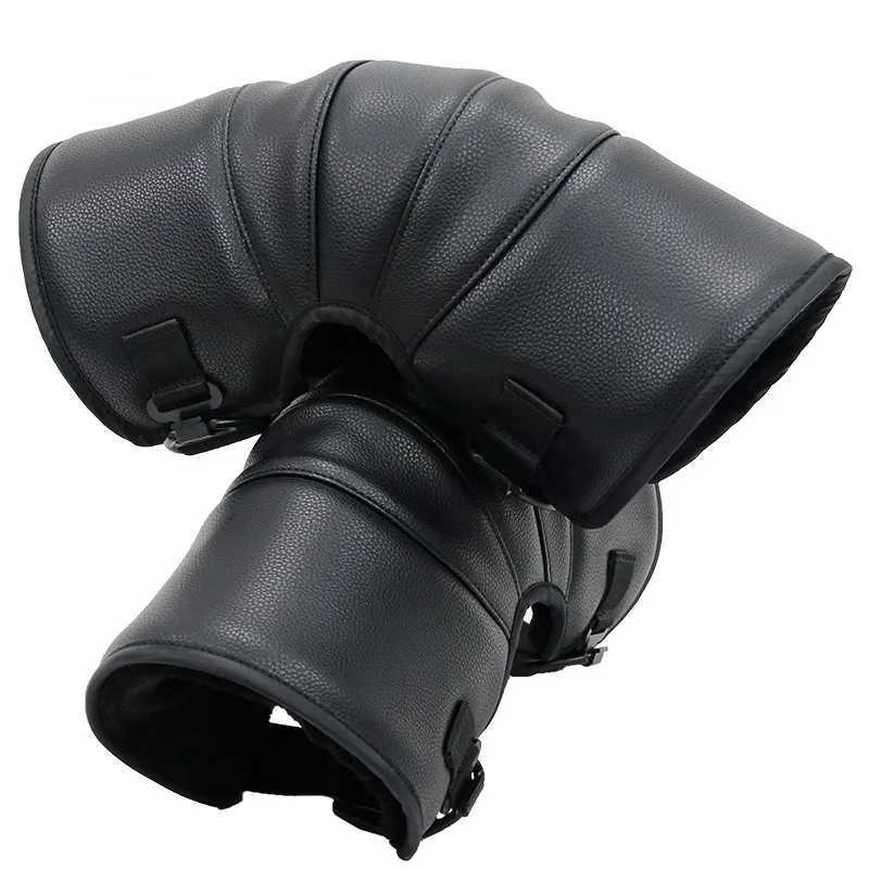 Waterproof Motorbike Riding Knee Pads PU Leather Motorcycle Warm Kneepad Windproof Winter Outdoor Knee Protective GuardW251024