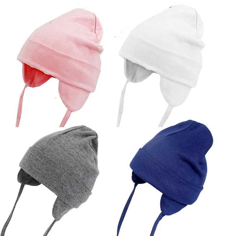 Solid Color Baby Ear Protection Cap 03 Years Girl Boy Children Autumn Winter Warm Earflap Hat Toddler Knitted Beanie Bonnet L251024