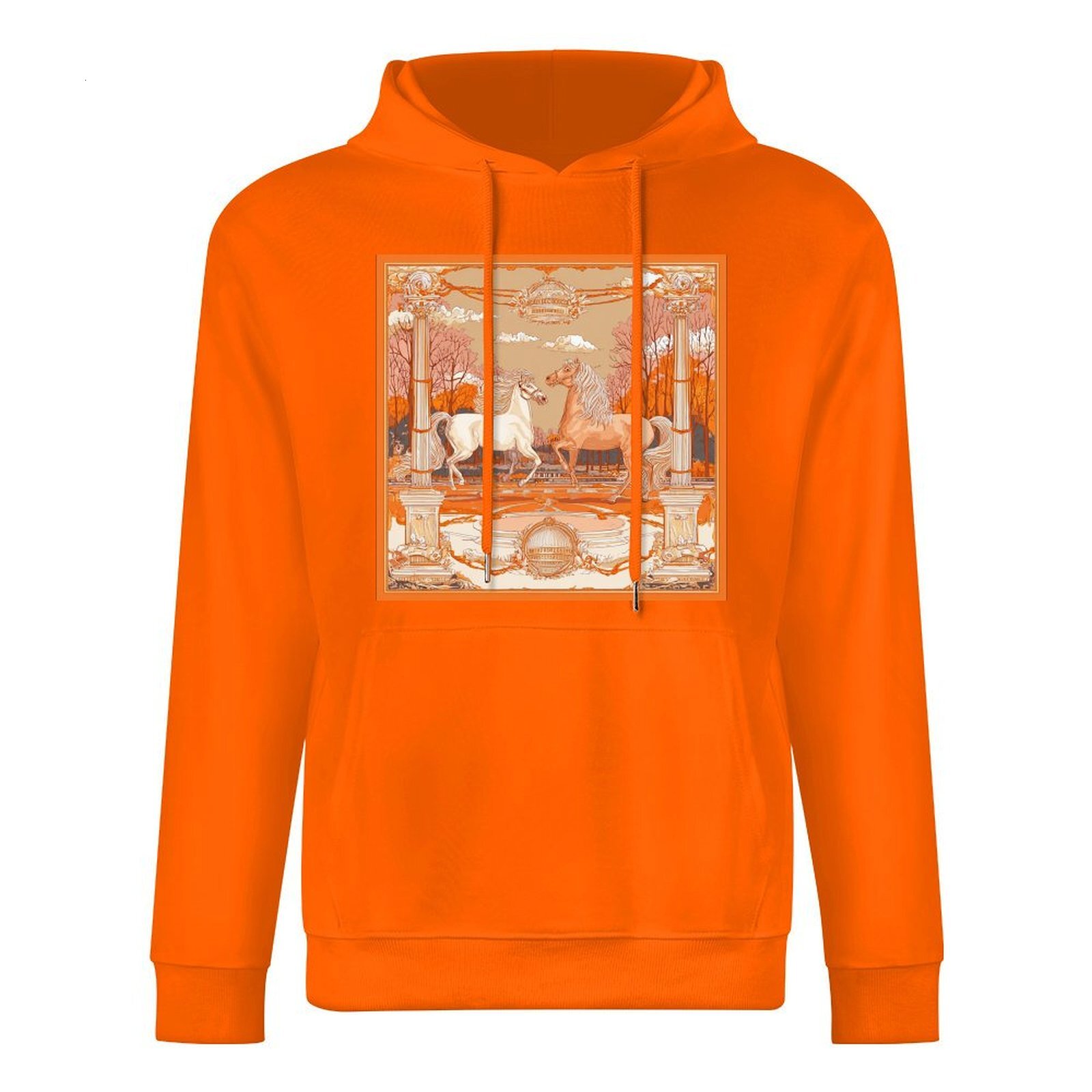 H Designer Fall Winter Hoodie Luxury Horse Print Design Unisex Long Sleeve Streetwear Hip Hop Oversized Fit Hoodie Men's Fashion Apparel H60