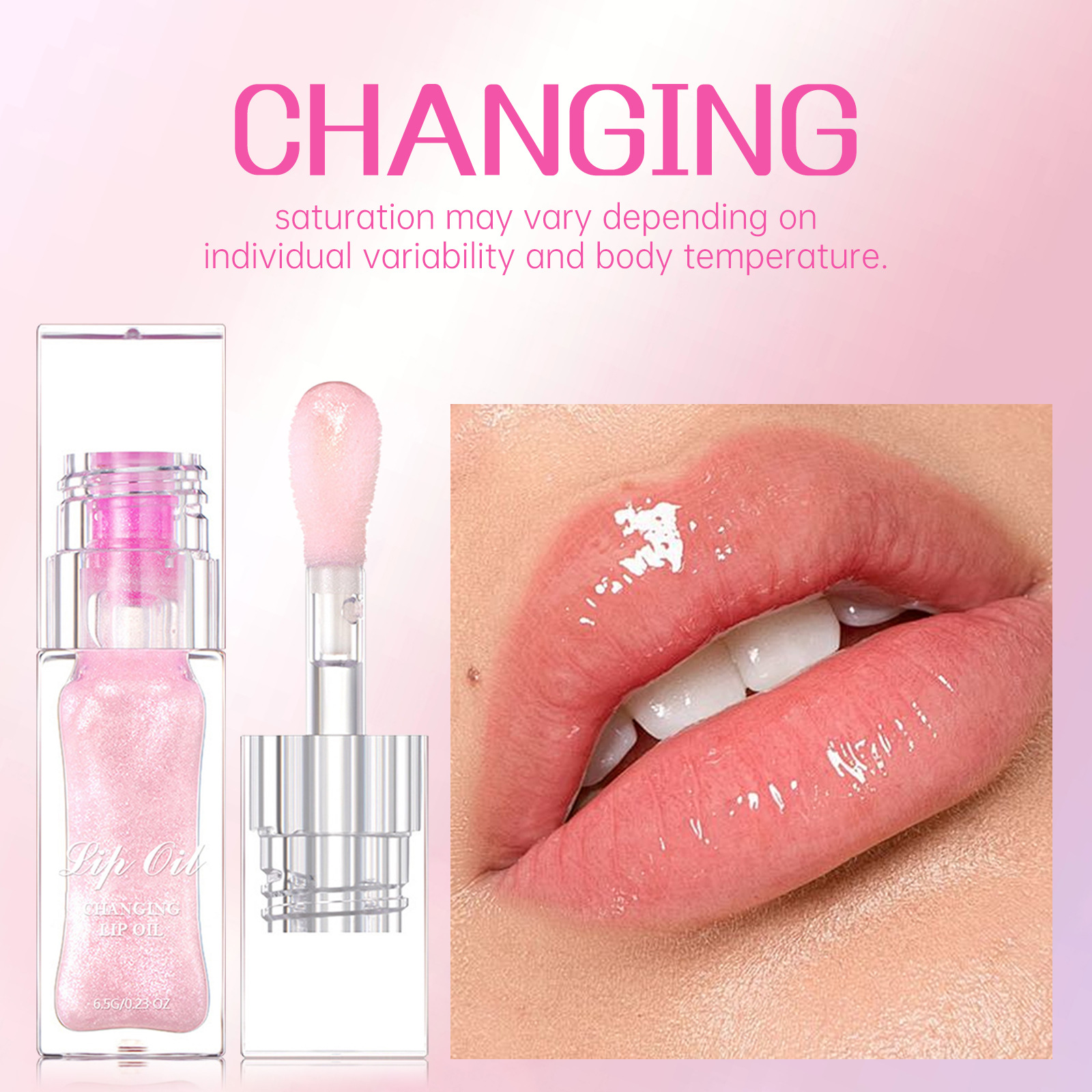 PH Transparent Gloss Balm Glaze Color Changing Oil Lip Care Moisturizer for Dry Cracked Lips X251023