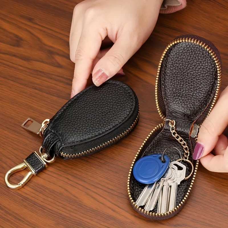 Fashion Faux Leather Key Holder Large Key Pouch for Men Women Compact Home Key Storage Bag Stylish Organizer Z251023