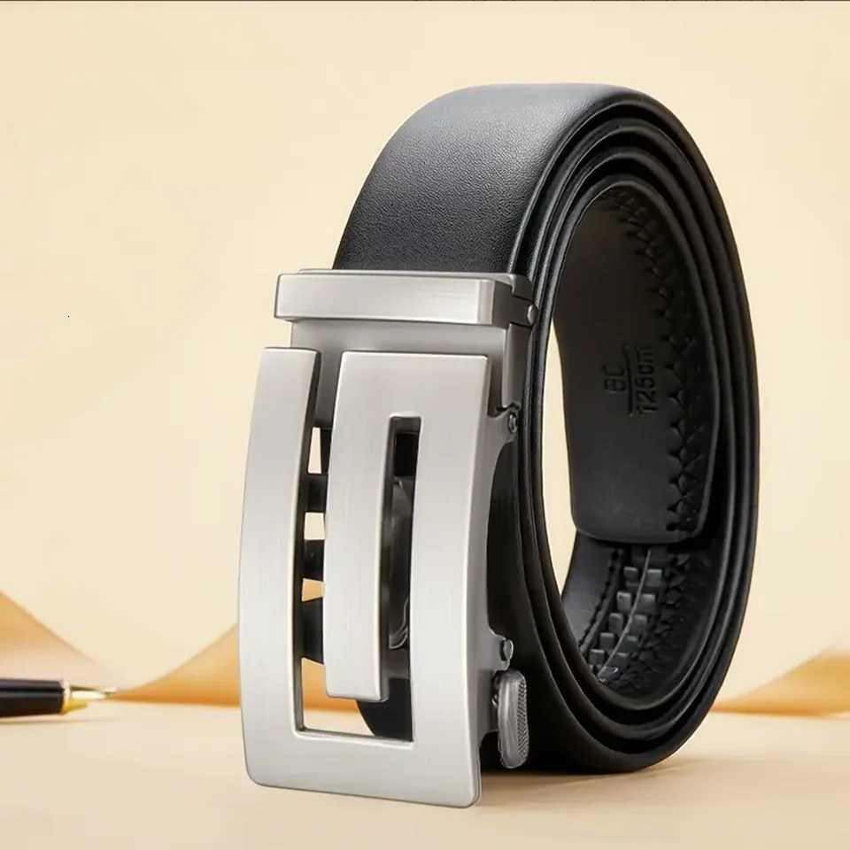 New Mens Leather Belt Alloy Automatic Buckle Business Leisure Youth Middleaged and Elderly Belt Designer Belt for white W251024
