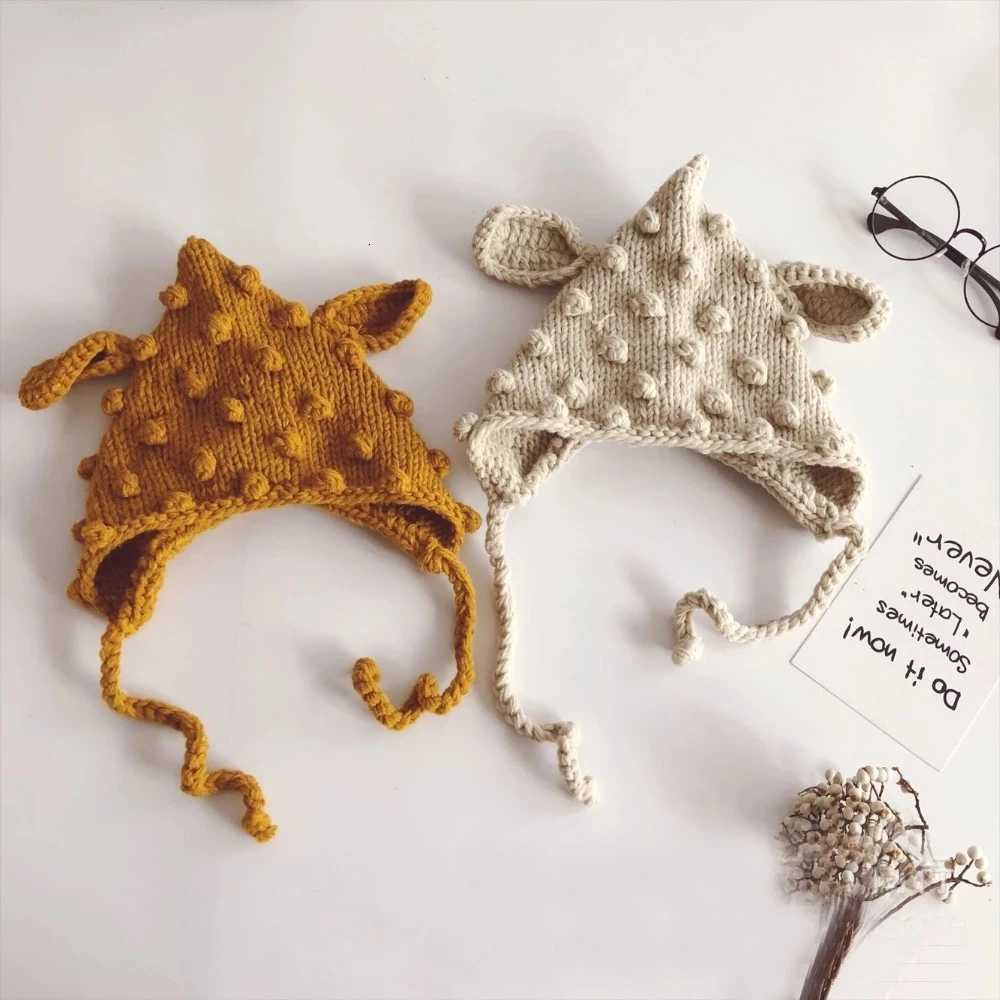 Newborn Baby Photograph Pro Winter Hats for Girls Boys Pom Hat Knit Warm Caps for BoysL251024