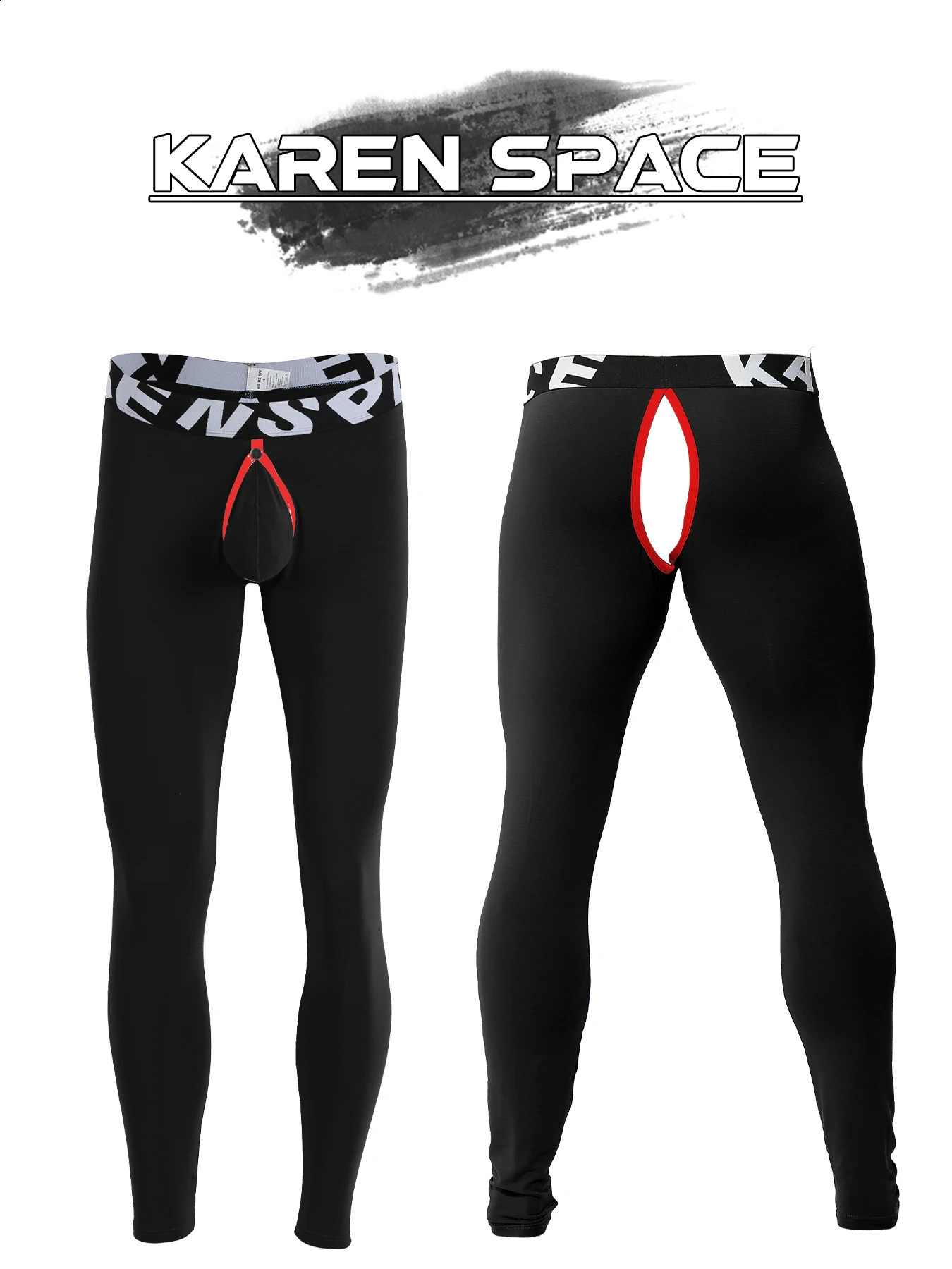 Men Thermal Underwear Winter Warm Long Johns Pants Sexy Open Crotch Butt Penis Pouch Backless Soft Legging Tights 251018