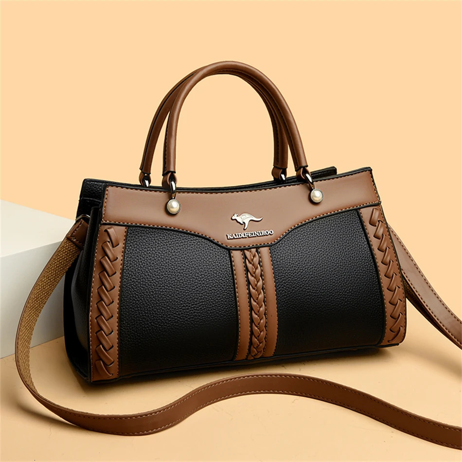 er Multi Layered Womens Handbag 2024 Trendy High Quality Soft Leather Messenger Bag Womens Shoulder Crossbody Bag 251023