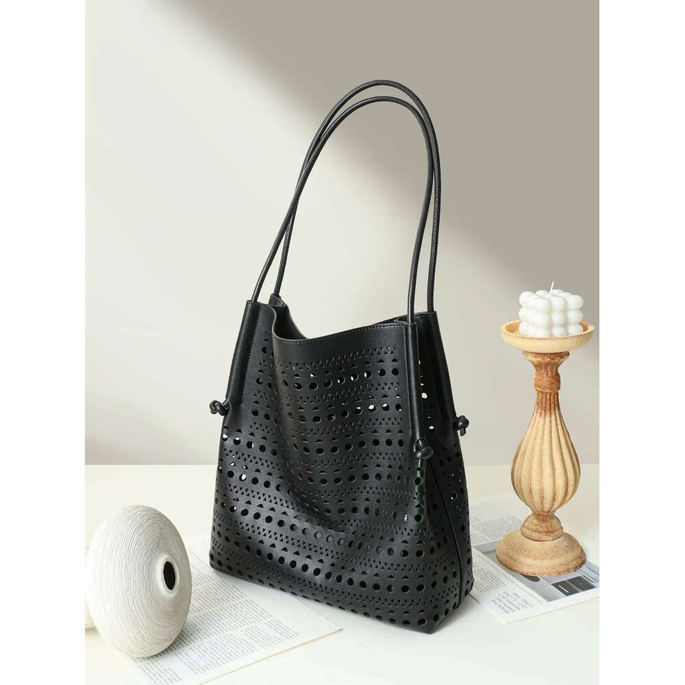Women's designer bag Large Capacity Hollow Out Leather tote bag Mother-Child European American Style Shoulder bags Commuting
