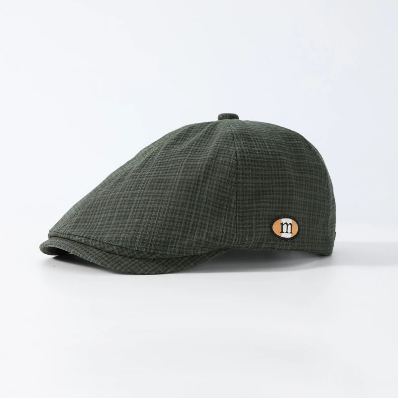 Classic Plaid Baker Boy Cap Retro Gatsby Hat Vintage Herringbone Duckbill Beret sboy Ivy Cap for Men Women 251021