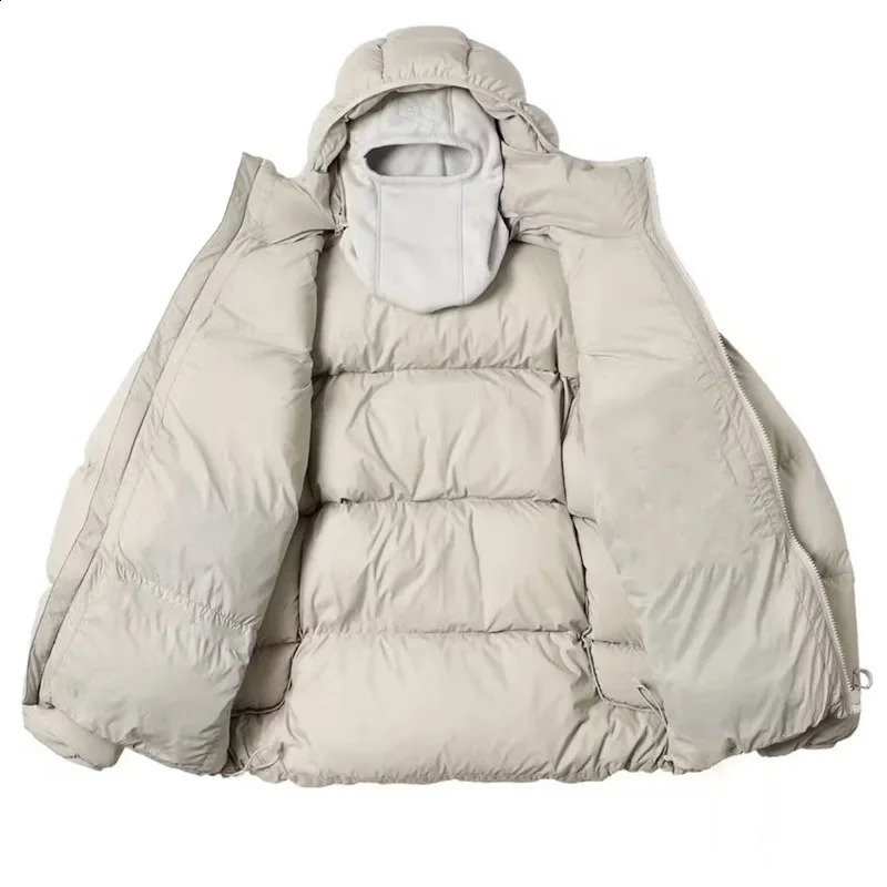 PA Down Cotton Jacket Autumn Winter Outdoor Warm Face Mask Sports Jacket Mens and Womens Windproof and Waterproof Hooded 251023