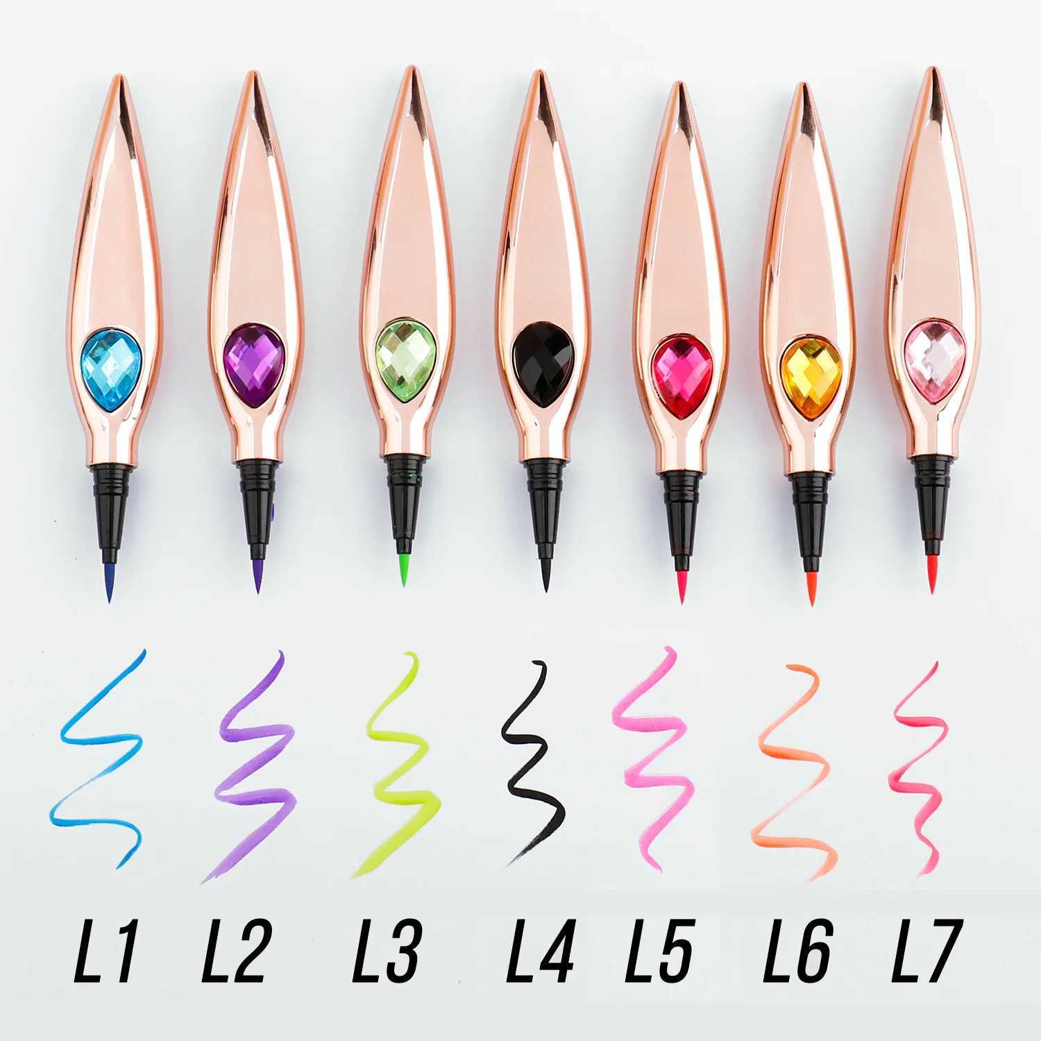 Private Label Diamond Eyeliner Liquid Pen Matte Smooth Quick Dry Waterproof Ultrathin Eyeliner Lower Eyelash PenL251024