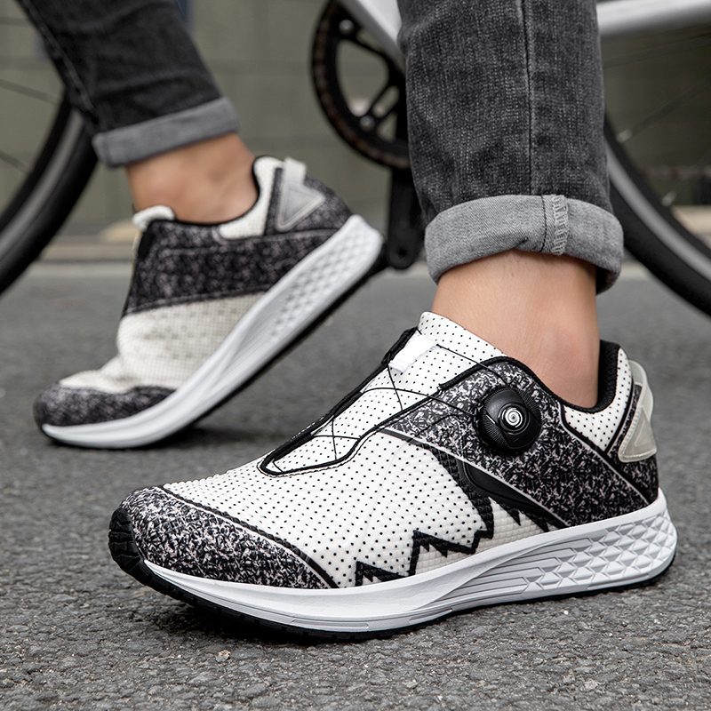 Men's Professional Road Cycling Shoes Sneakers Trainers Lightweight & Soft with Shock Absorption & Non-Slip Sole for Road Riding Sessions
