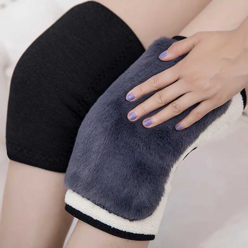 1PC Winter Warm Knee Pads for Women Leg Warmers Men Old People Cold Leg Arthritis Kneepad Knee Support Rabbit Fur Knee ProtectorW251024