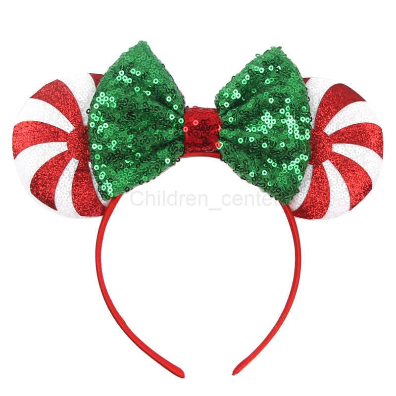 Disney Christmas Sequin Stitch Pattern Bow for Kids & Adults - Festive Holiday Hairstyle Accessory