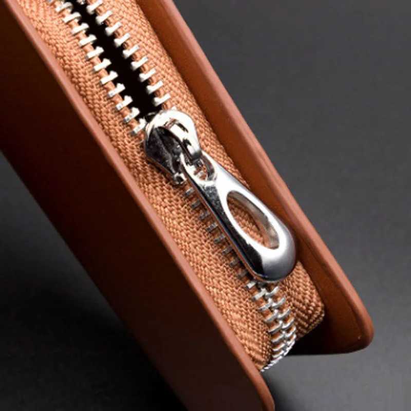 Genuine Leather Key Holder MenWomen Car Key Organizer with Card Slot Split Leather Keychain Wallet Housekeeper Pouch Z251023