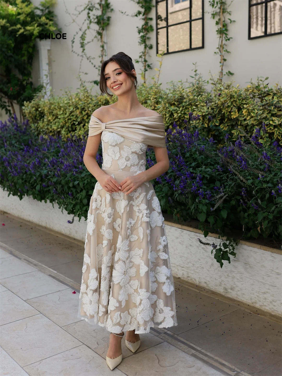 Custom Made Evening Dresses Woman Elegant Party Dresses Woman Line A Elegant Long Dress Off the Shoulders Sleeveless 251023