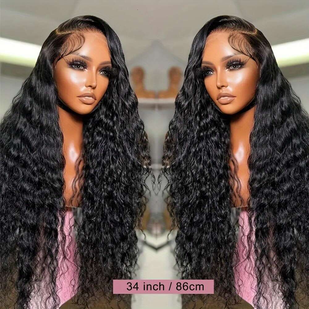 13X4 HD Frontal Wigs Water Wave Lace Front Wig Human Pre Plucked with Baby Hair