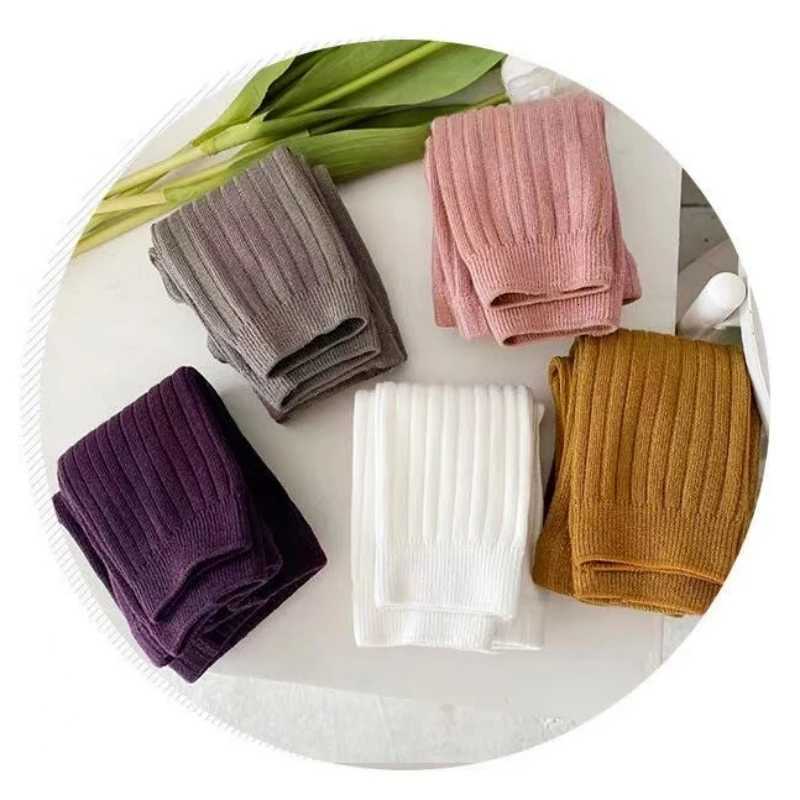 Autumn Spring Baby Girls Ribbed Cotton Elasticity Stretch Tight Leggings Children Pants for Kids Girl 06 YearsT251024