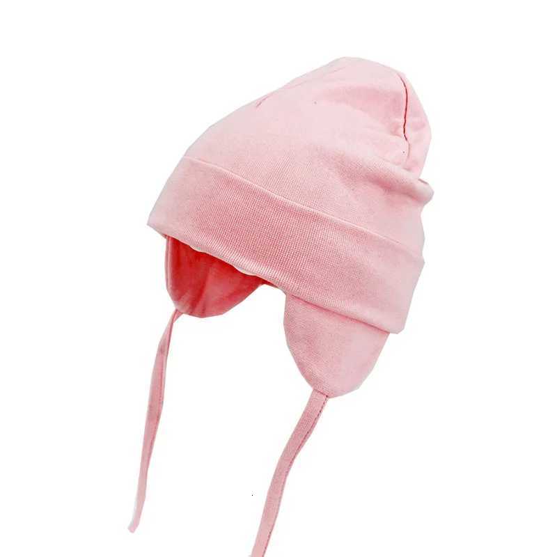 Solid Color Baby Ear Protection Cap 03 Years Girl Boy Children Autumn Winter Warm Earflap Hat Toddler Knitted Beanie Bonnet L251024