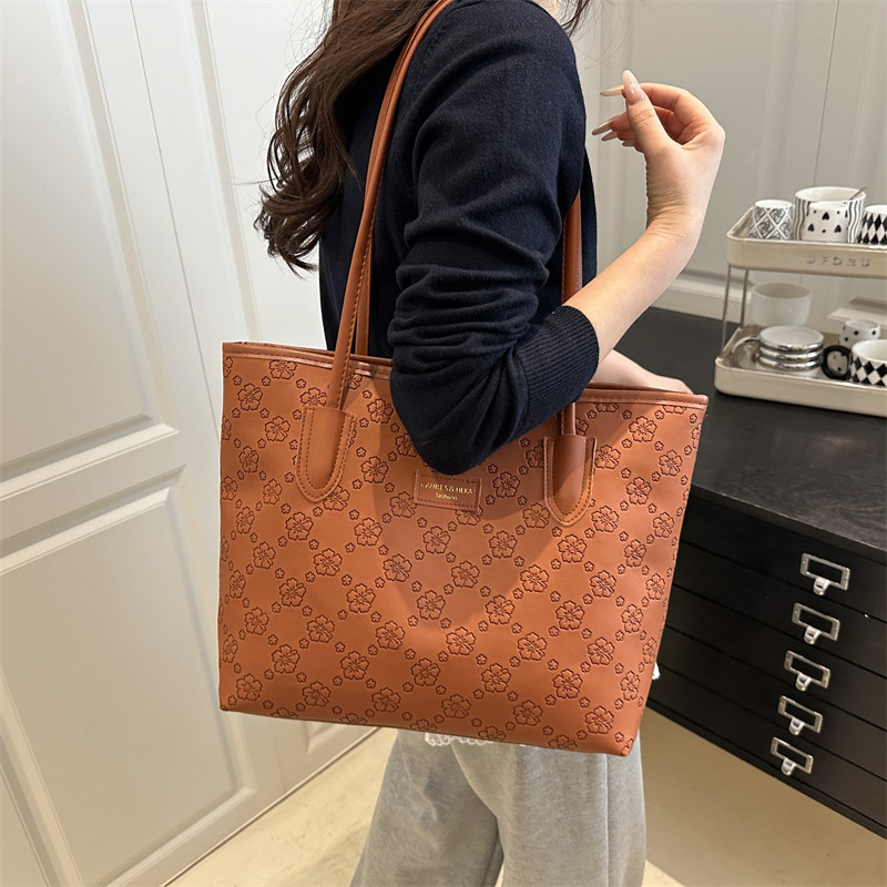 Designer free shipping Plaid tote bag women bag shoulder bag crossbody bag versatile large capacity handbag Dependable plain pink