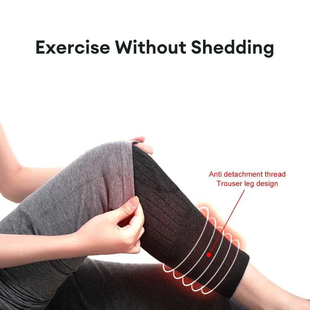 1 Pair Cashmere Winter Knee Brace Thermal Leg Knee Warmer Sleeve Unisex Wool KneePad Support for Joint Pain Tendonitis ArthritisW251024