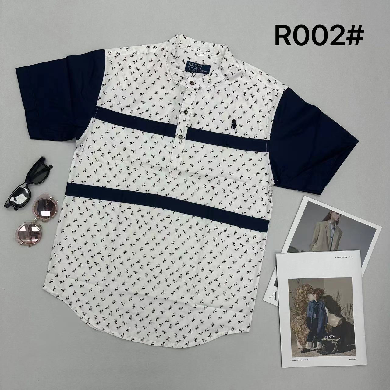 Men's Loose Fit Printed Cotton Shirt - 100% Cotton, Breathable & Casual, Stylish Printed Design for Daily & Vacation Wear(R002) - NO24