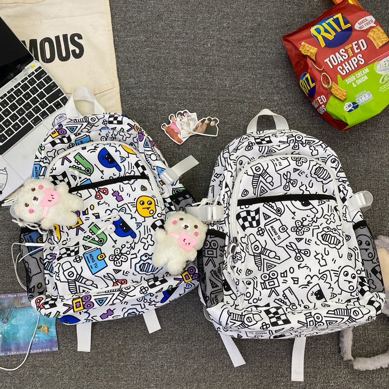 INS Style Cute for Girls High Middle Large Capacity Trendy Backpack Elementary Students Simple Fresh School Bag
