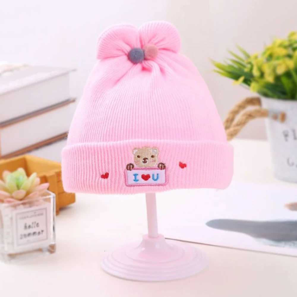 Unisex Newborn I LOVE YOU Baby Knitted Wool Hat Autumn Winter Soft Baby Beanie Hats For Kids 06 Month Boys GirlsL251024